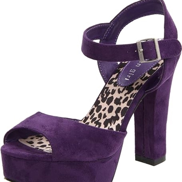 Madden Girl Deep Purple Platform Sandals - Picture 2 of 10